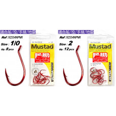 Mustad BIG RED  92554NPNR 1/0  /  92554NPNR 2